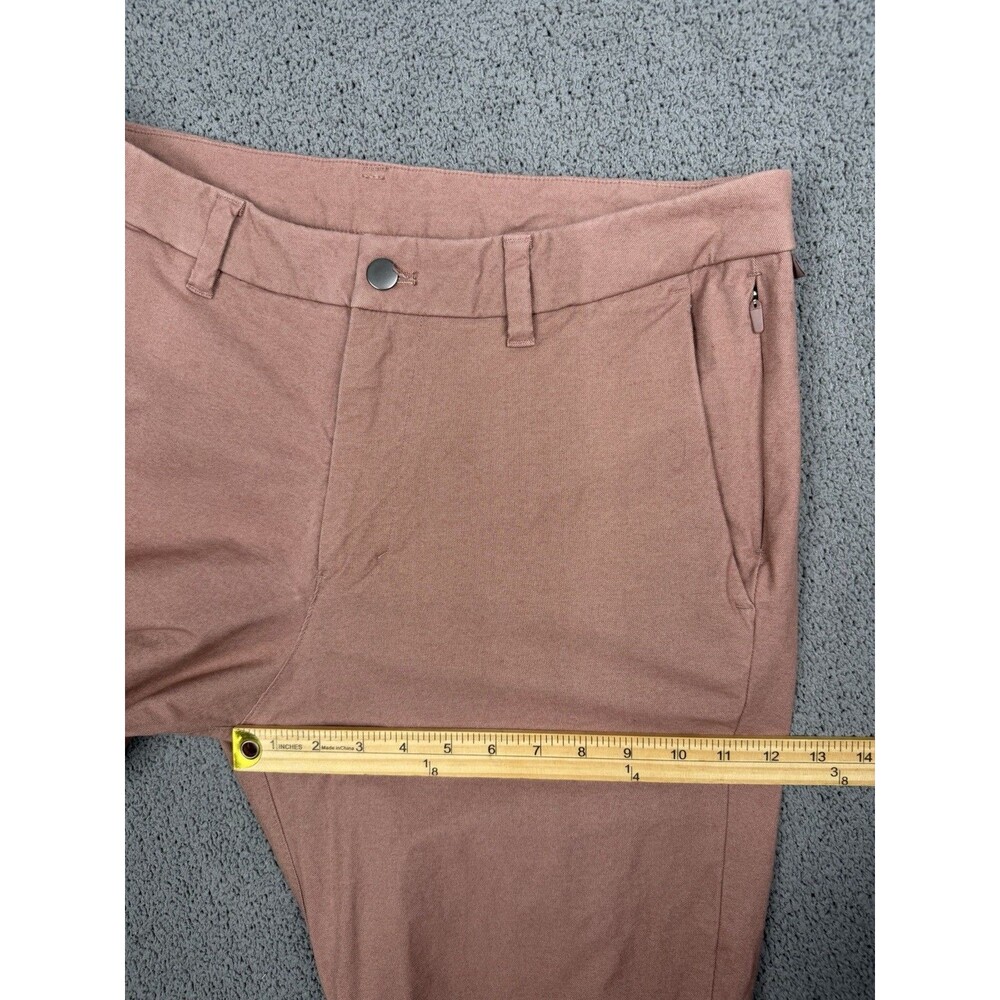 Lululemon Commission Pants Mens 30 Pink Earth Color Clay Slim Fit Straight Leg - Picture 7 of 9